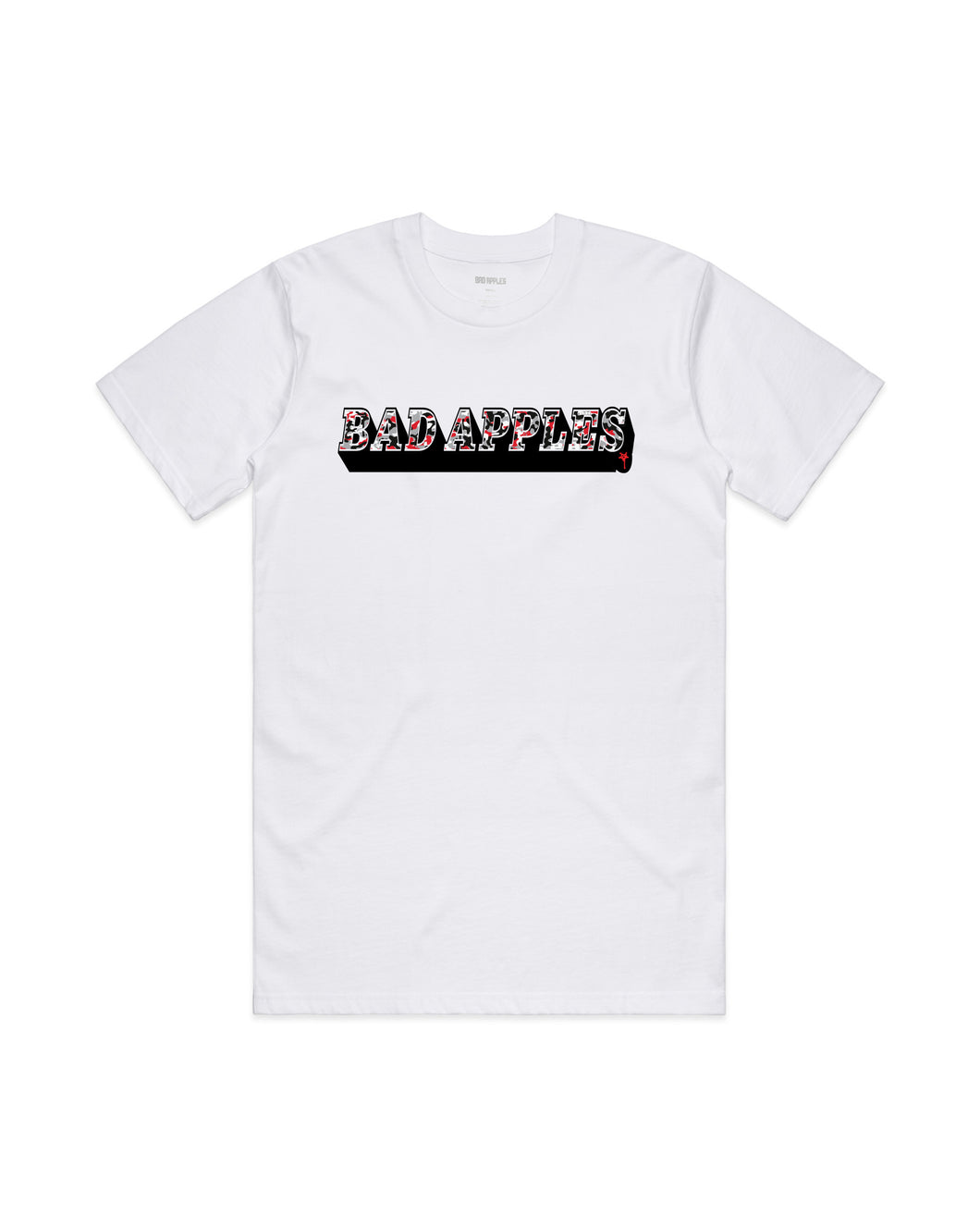 RED CAMO TEE WHITE