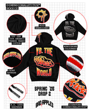 Load image into Gallery viewer, B.A. VS. THE WORLD MONOCHROME DIMENSIONALSTITCH™ HOODIE