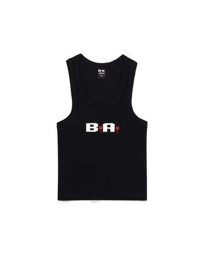 SHOTS FIRED SINGLET BLACK LADIES