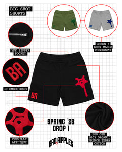 BIG SHOT TRACK SHORT BLACK