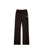 Load image into Gallery viewer, B.A. BADDIES CURSIVE VELOUR TRACKSUIT PANTS BROWN