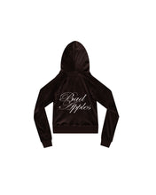 Load image into Gallery viewer, B.A. BADDIES VELOUR TRACKSUIT TOP BROWN