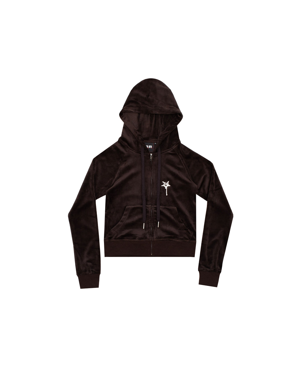 B.A. BADDIES VELOUR TRACKSUIT TOP BROWN