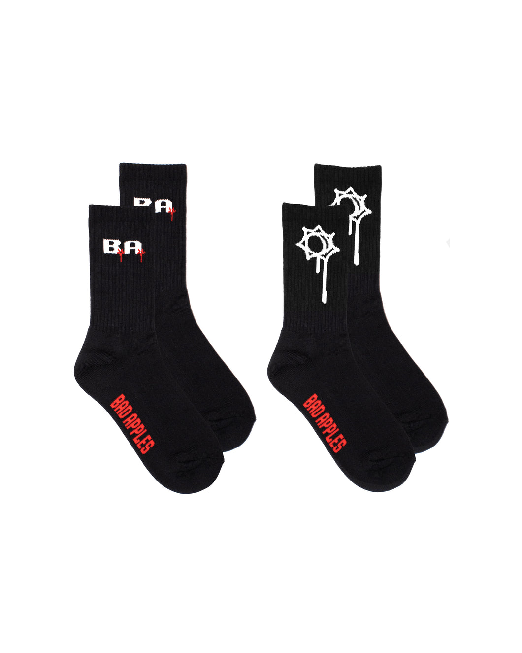 B.A. BLACK SOCKS 2 PACK
