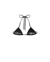 Load image into Gallery viewer, SCRIPT BIKINI TOP BLACK