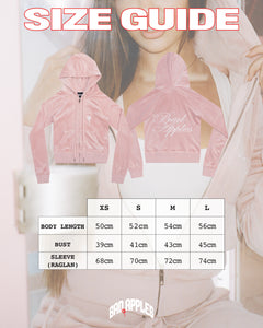 B.A. BADDIES VELOUR CURSIVE TRACKSUIT TOP PINK